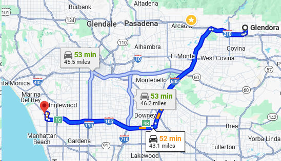 Glendora to LAX Airport After Five Limousines
